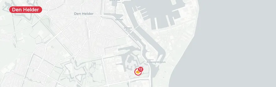 Kaart van Woningbrand Marina-Park Den Helder