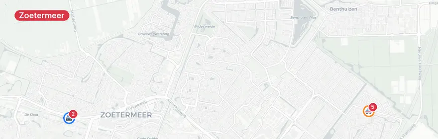 Kaart van Twee medische inzetten in Zoetermeer