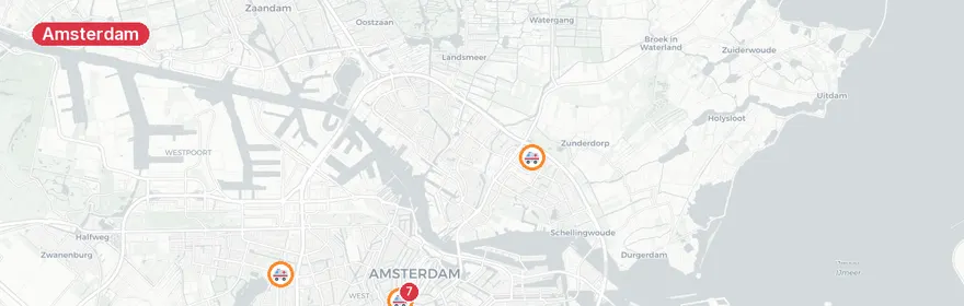 Kaart van Reanimatie Keizersgracht Amsterdam