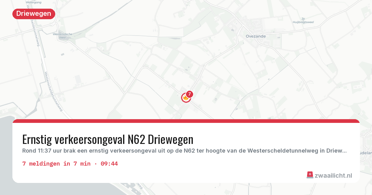 Kaart van de activiteitspiek bij Driewegen