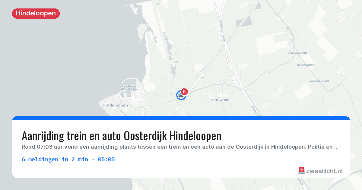 Kaart van de activiteitspiek bij Hindeloopen