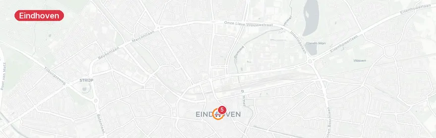 Kaart van Meerdere verkeersongevallen Eindhoven