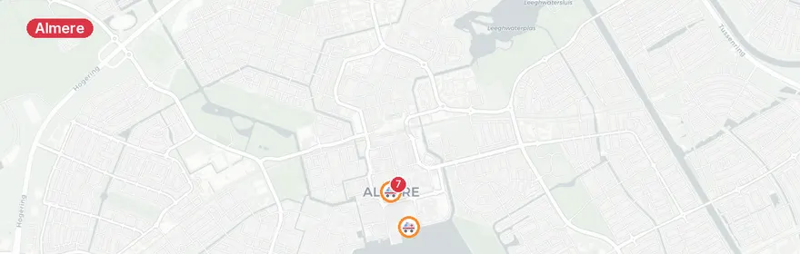 Kaart van Massale ambulance-inzet Almere