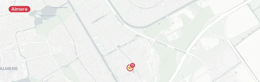 Kaart van Persoon te water El Grecostraat Almere — kind gevonden