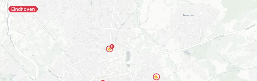 Kaart van Middelbrand Orpheuslaan Eindhoven