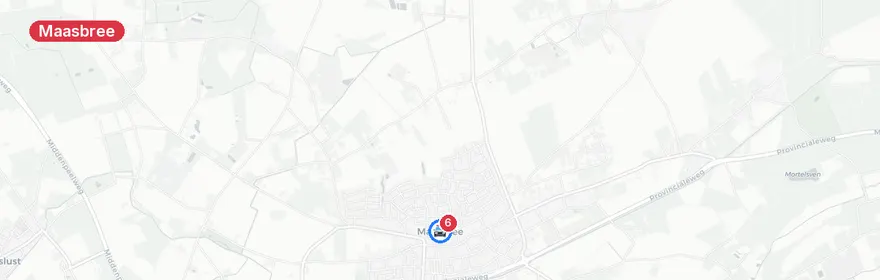 Kaart van Aanrijding met gewonde A67 Maasbree