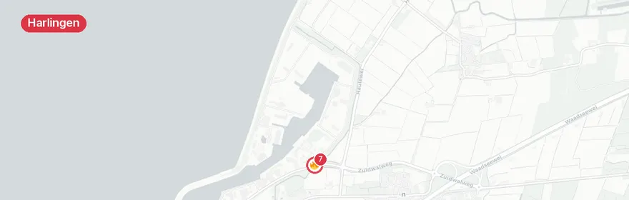 Kaart van Zeer grote brand afvalverwerker Lange Lijnbaan Harlingen