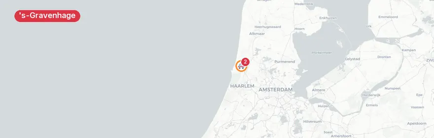 Kaart van Meerdere verkeersongevallen 's-Gravenhage
