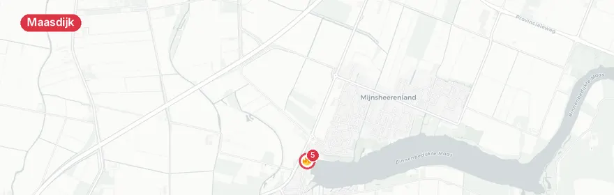 Kaart van Persoon te water N220, Maasdijk