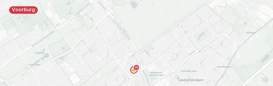 Kaart van Zeer grote brand liftschacht Kersengaarde Voorburg