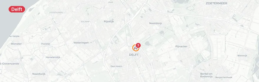 Kaart van Spoedeisende hulp Palamedesstraat Delft