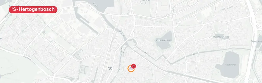 Kaart van Verkeersongeval 'S-Hertogenbosch, vier ambulances