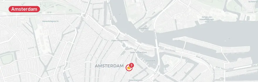 Kaart van Verkeersongeval Nieuwmarkt Amsterdam