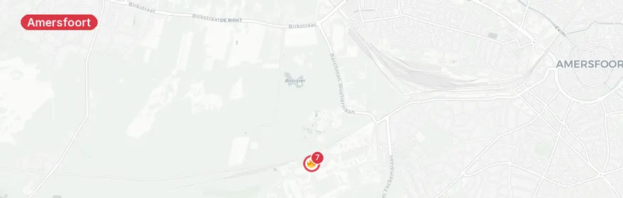 Kaart van Woningbrand Barchman Wuytierslaan Amersfoort