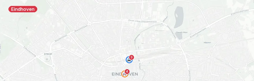 Kaart van Verkeersongeluk met letsel Stationsplein Eindhoven