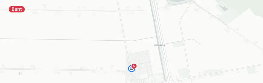 Kaart van Verkeersongeval met letsel op A6 bij Bant
