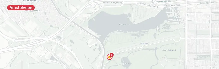 Kaart van Verkeersongeval met letsel Nieuwe Meerlaan Amstelveen