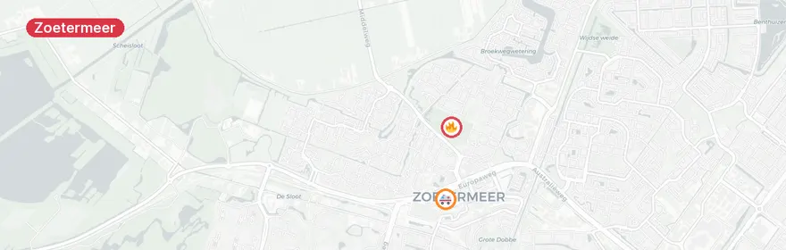 Kaart van Gaslekkage H.M. van Randwijkhove Zoetermeer