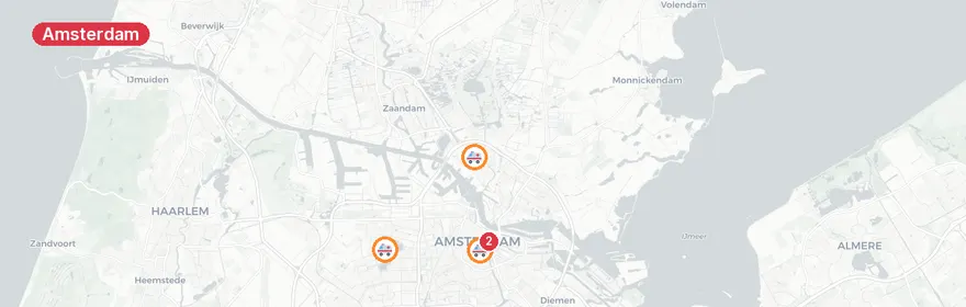 Kaart van Aanrijding motor en fatbike Karspeldreef Amsterdam