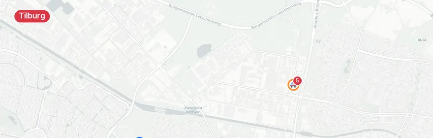 Kaart van Medische noodoproepen Tilburg Dillepad