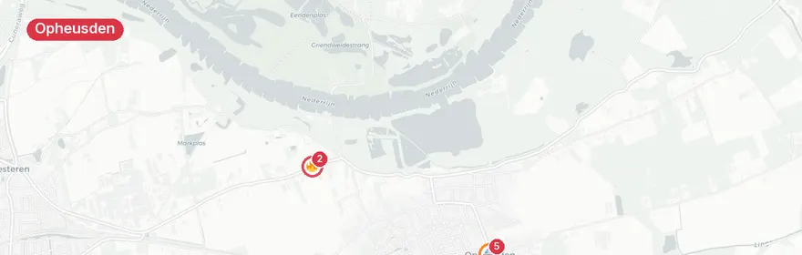 Kaart van Reanimatie Tielsestraat Opheusden