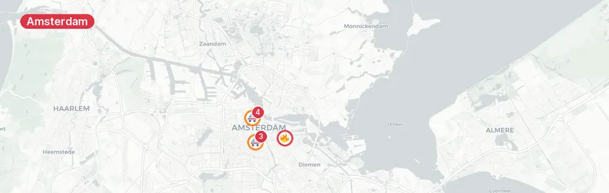 Kaart van Reanimatie Palmdwarsstraat Amsterdam