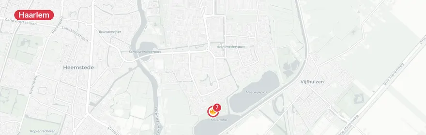 Kaart van Persoon te water Schalckwijker Molenpad Haarlem