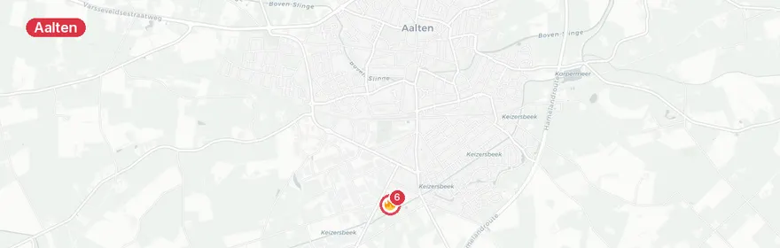 Kaart van Stankoverlast Weverij Aalten