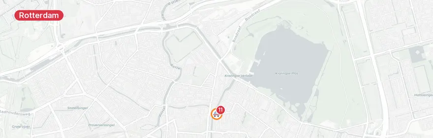 Kaart van Reanimatiegeval Goudse Rijweg Rotterdam