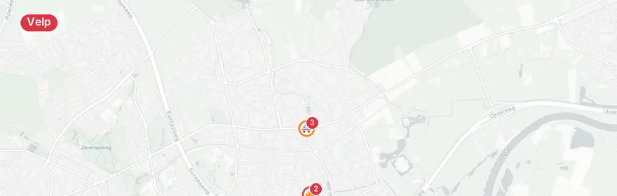 Kaart van Woningbrand Merwedestraat Velp