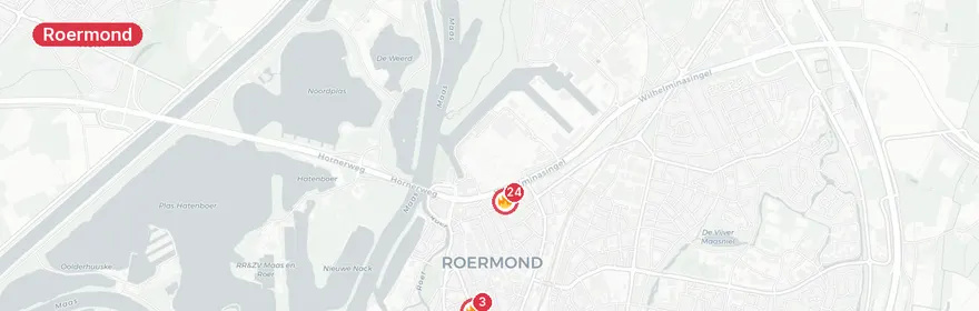 Kaart van Grote woningbrand Swalmerstraat Roermond