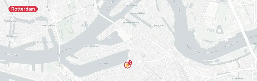 Kaart van Stank/hinderlijke lucht Brielselaan, Rotterdam