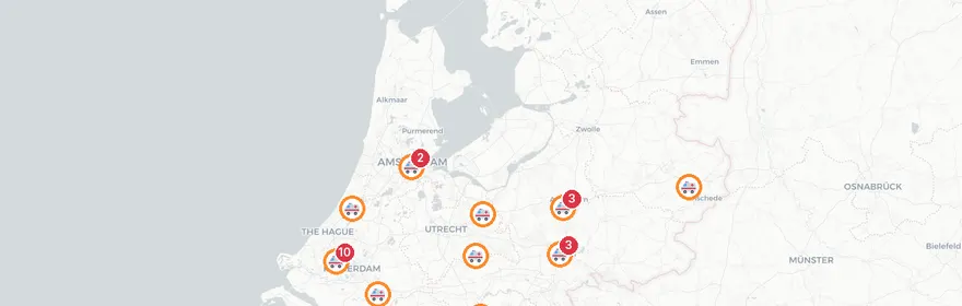 Kaart van Meerdere reanimaties Hengelo, verhoogde ambulance-vraag
