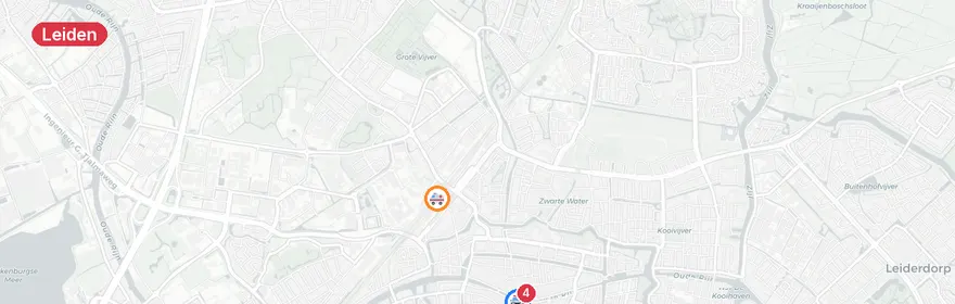 Kaart van Verkeersongeval N447 Leiden met meerdere gewonden