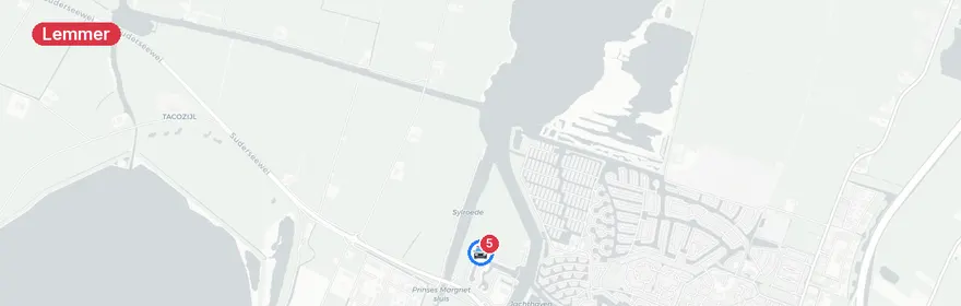 Kaart van Persoon te water Mutserd Lemmer