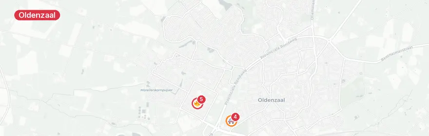 Kaart van Woningbrand Frederik van Eedenstraat Oldenzaal, één dode