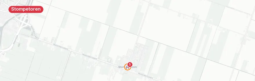 Kaart van Auto te water Noordervaart Stompetoren, automobiliste zwa...