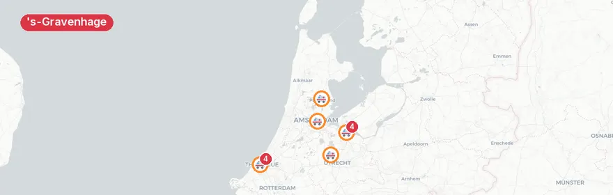 Kaart van Meerdere A1-inzetten Groen van Prinstererlaan