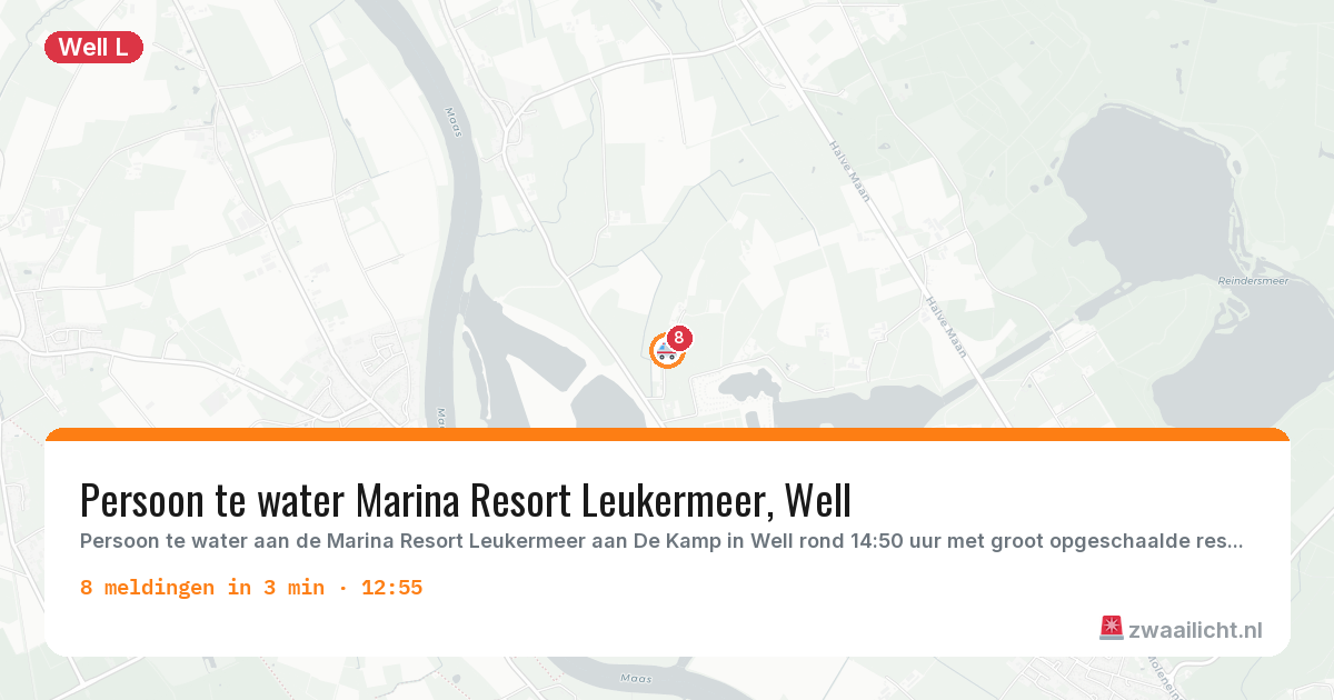 Kaart van de activiteitspiek bij Well L