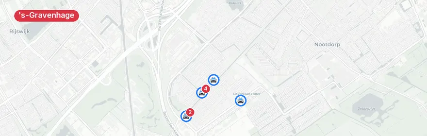 Kaart van Tramongeval Rijswijkse Landingslaan, Den Haag