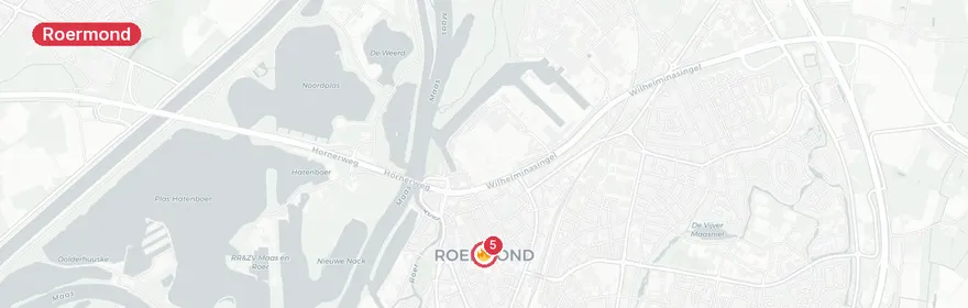Kaart van Ernstig verkeersongeval N280 Roermond