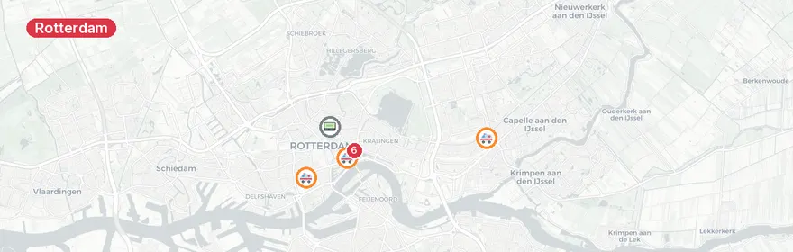 Kaart van Reanimatie Mariniersweg Rotterdam