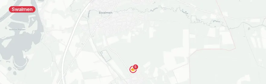 Kaart van Bosbrand Rieterweg Swalmen
