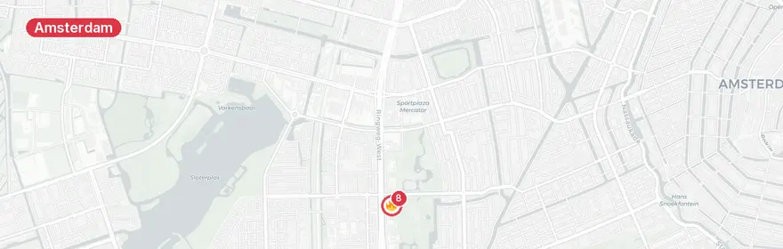 Kaart van Uitslaande woningbrand Nachtwachtlaan Amsterdam