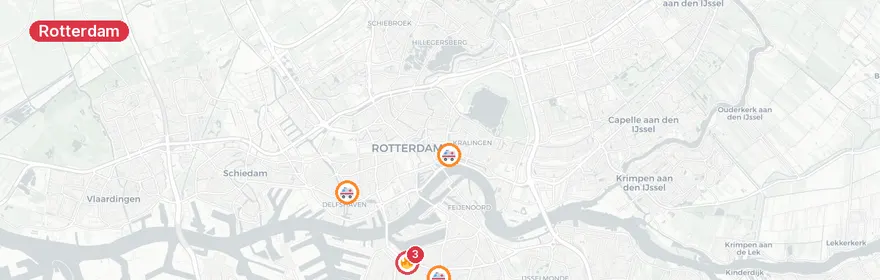 Kaart van Reanimatie Wolphaertsbocht Rotterdam