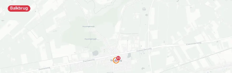 Kaart van Zwaar verkeersongeval N48 bij Balkbrug