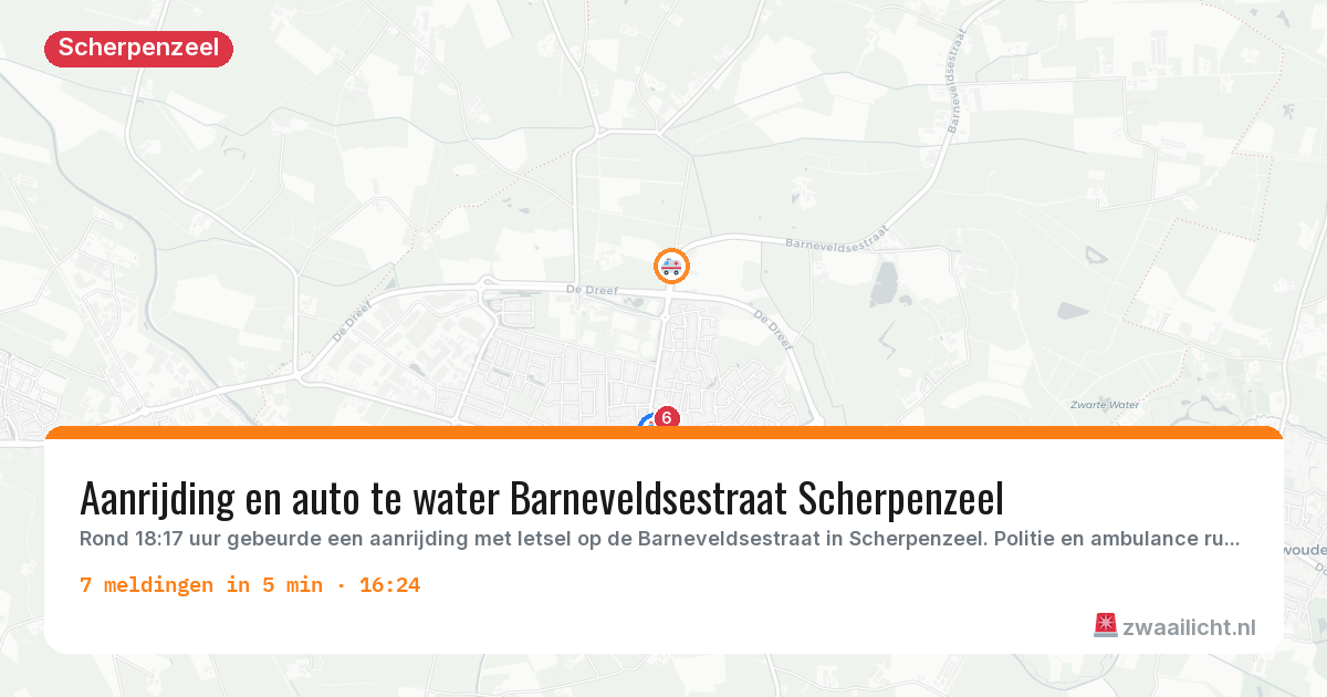 Kaart van de activiteitspiek bij Scherpenzeel