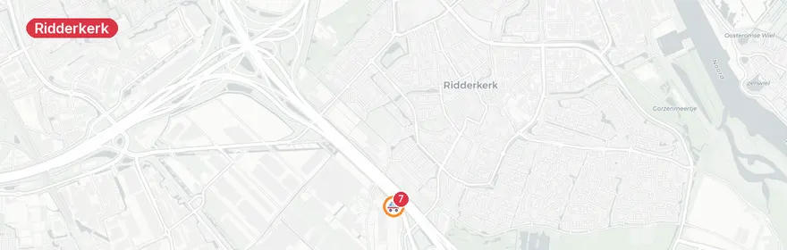 Kaart van Persoon te water Westpad Ridderkerk