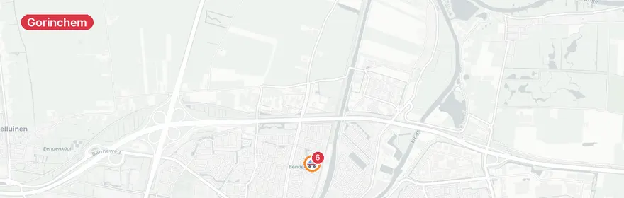 Kaart van Motorrijder ernstig gewond bij ongeval A27 Gorinchem