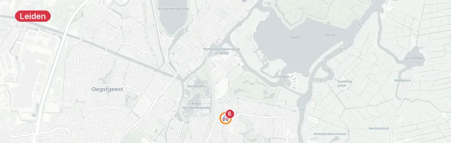 Kaart van Traumahelikopter ingezet Stekelzegge Leiden